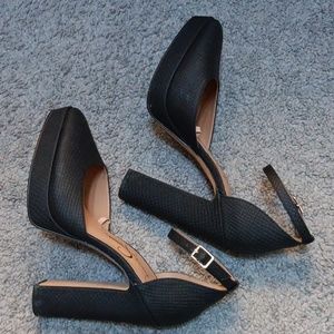 Jessica Simpson Black Ankle Strap Heels